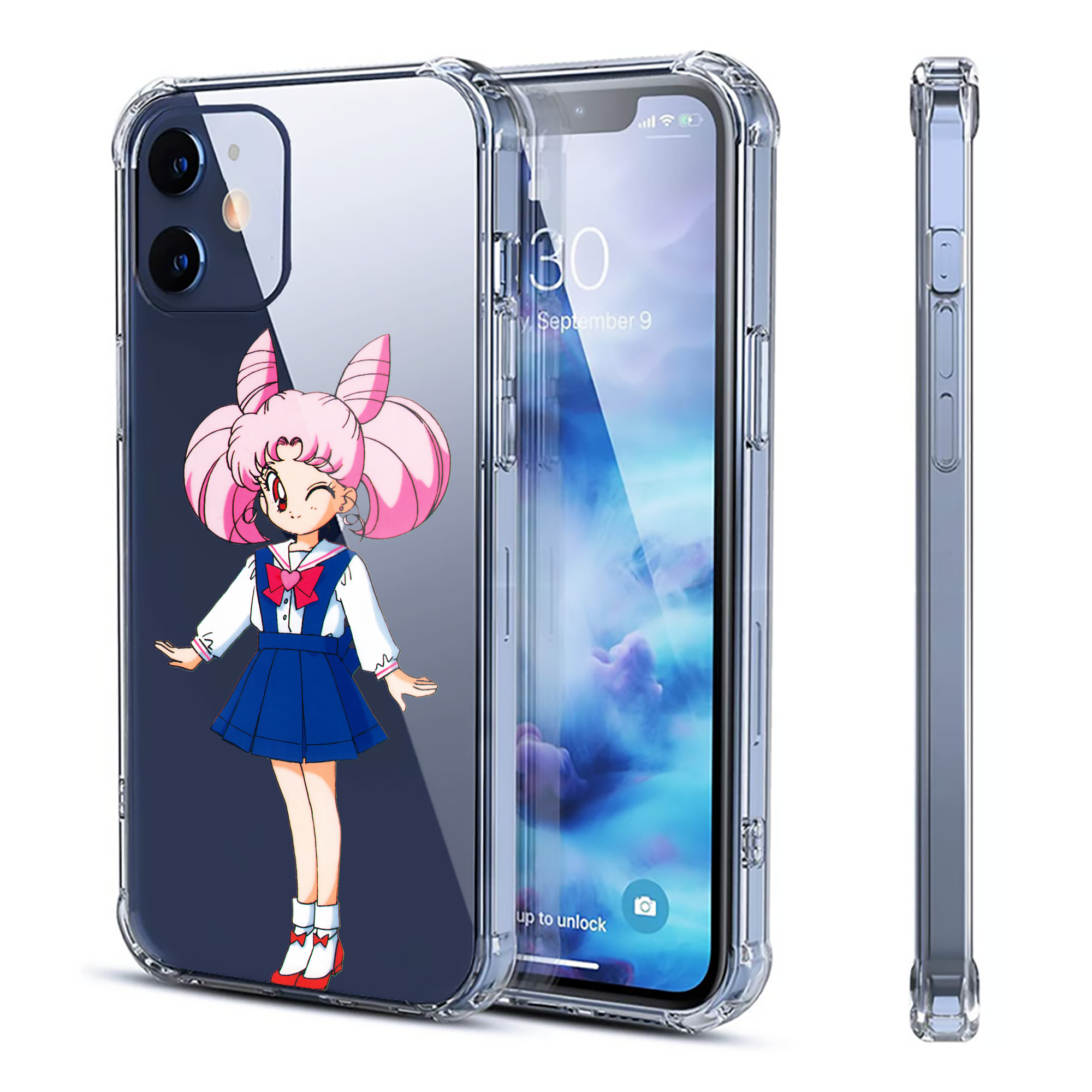 （画像用） 美少女戦士セーラームーン ちびうさ Sailor Moon Chibiusa Tsukino Usagi Small Lady Serenity 【iPhone 12シリーズ対応】透明スマホケース（クリアソフトケース）
